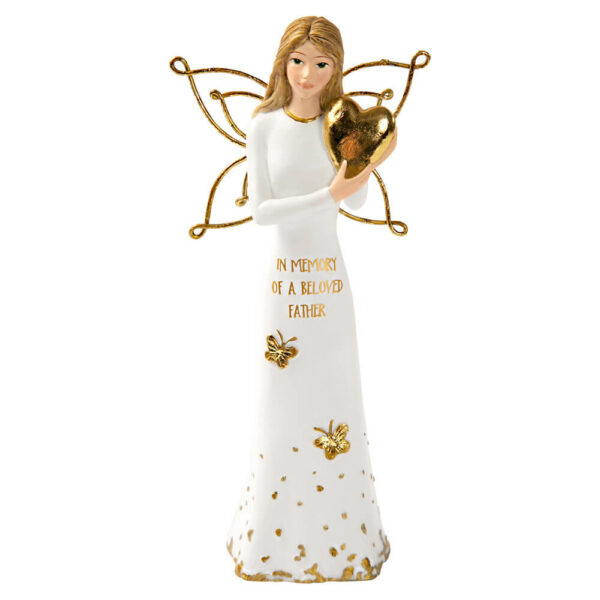 Beloved Father - 5.5" Angel Holding a Heart